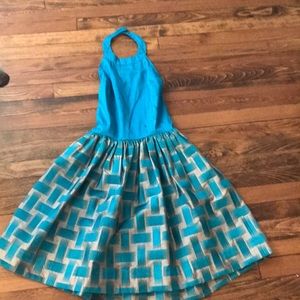Blue Halter Dress